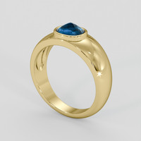 1.61 Ct. Blue Cobalt Spinel Ring, 14K Yellow Gold 2