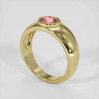 0.89 Ct. Pinkish Brown Tourmaline Ring, 14K Yellow Gold 2