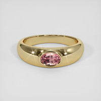 0.50 Ct. Pink Tourmaline Ring, 14K Yellow Gold 1
