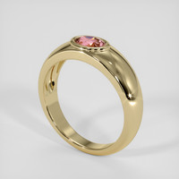 0.50 Ct. Pink Tourmaline Ring, 14K Yellow Gold 2