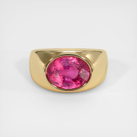 4.88 Ct. Pink Sapphire Ring, 14K Yellow Gold 1