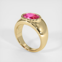 2.51 Ct. Pink Sapphire Ring, 14K Yellow Gold 2