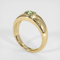 0.41 Ct. Yellowish Green Sapphire Ring, 14K Yellow Gold 2