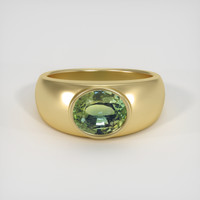 4.95 Ct. Green Sapphire Ring, 14K Yellow Gold 1
