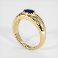 0.89 Ct. Sapphire Ring, 18K Yellow Gold 2