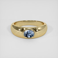 0.78 Ct. Blue Sapphire Ring, 18K Yellow Gold 1