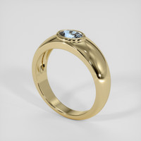 0.78 Ct. Blue Sapphire Ring, 18K Yellow Gold 2