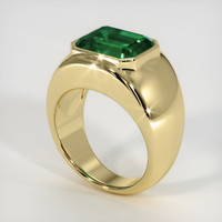 4.25 Ct. Emerald Ring, 18K Yellow Gold 2