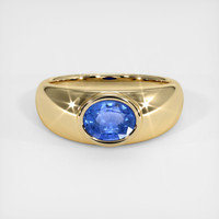 1.04 Ct. Blue Sapphire Ring, 18K Yellow Gold 1