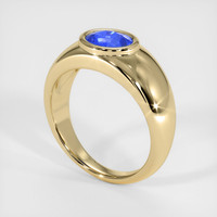 1.04 Ct. Blue Sapphire Ring, 18K Yellow Gold 2