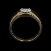 0.92 Ct. White Sapphire Ring, 18K Yellow Gold 3