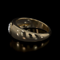 0.92 Ct. White Sapphire Ring, 18K Yellow Gold 4