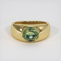 4.95 Ct. Green Sapphire Ring, 18K Yellow Gold 1