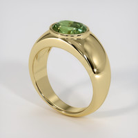 4.95 Ct. Green Sapphire Ring, 18K Yellow Gold 2