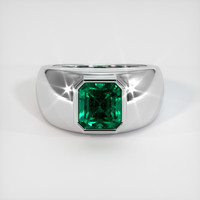 1.93 Ct. Emerald Ring, Platinum 950 1