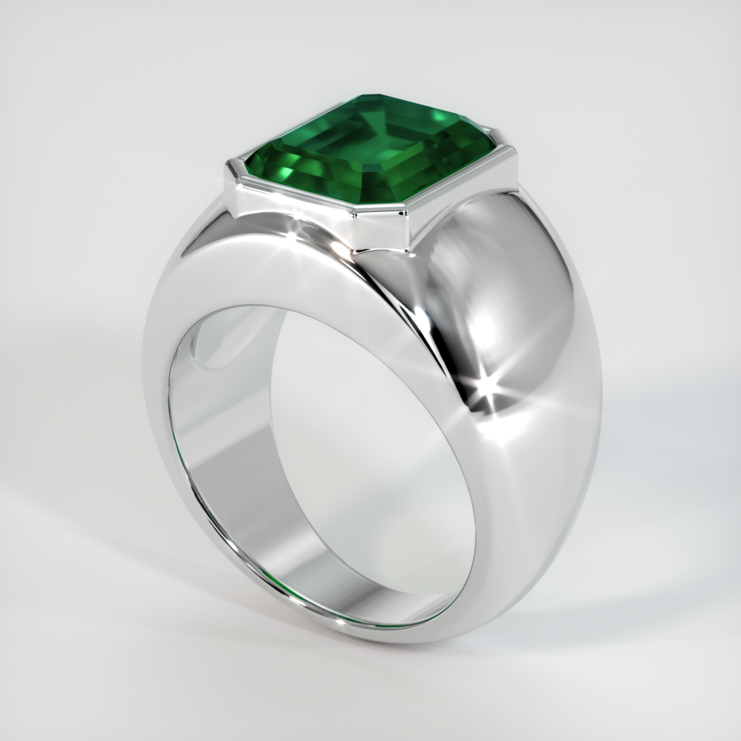 Mens real store emerald rings