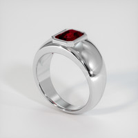 2.28 Ct. Red Garnet Ring, 10K White Gold 2