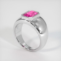 2.03 Ct. Pink Sapphire Ring, 14K White Gold 2