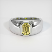 0.91 Ct. Yellow Sapphire Ring, 14K White Gold 1