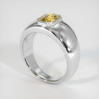 0.91 Ct. Yellow Sapphire Ring, 14K White Gold 2