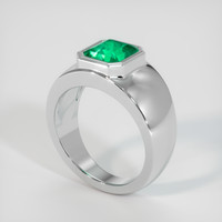 3.92 Ct. Emerald Ring, 18K White Gold 2