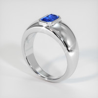 0.69 Ct. Sapphire Ring, 18K White Gold 2