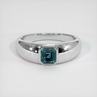 1.57 Ct. Sapphire Ring, 18K White Gold 1