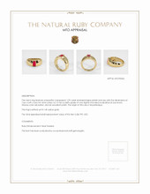 Men's Ruby Ring 1.09 Ct., 14K Yellow Gold Appraisal