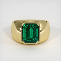 4.25 Ct. Emerald Ring, 18K Yellow Gold 1