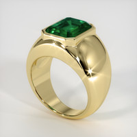 4.25 Ct. Emerald Ring, 18K Yellow Gold 2