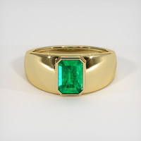 1.19 Ct. Emerald Ring, 18K Yellow Gold 1