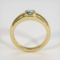 0.70 Ct. Bluish Green Sapphire Ring, 18K Yellow Gold 3