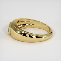 0.70 Ct. Bluish Green Sapphire Ring, 18K Yellow Gold 4