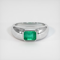 1.06 Ct. Emerald   Ring, Platinum 950 1