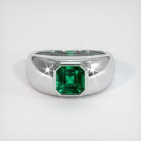 1.46 Ct. Emerald   Ring, Platinum 950 1