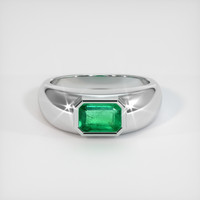 0.80 Ct. Emerald Ring, Platinum 950 1