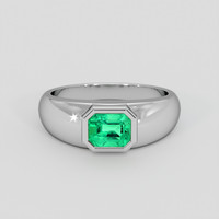 1.04 Ct. Emerald Ring, Platinum 950 1