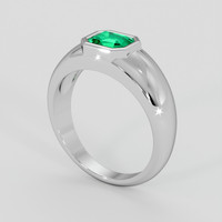1.04 Ct. Emerald Ring, Platinum 950 2