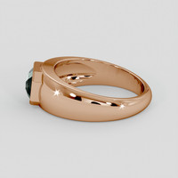 2.52 Ct. Greenish Blue Sapphire Ring, 14K Rose Gold 4