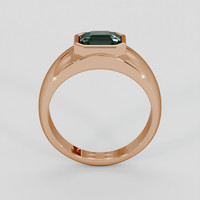 2.52 Ct. Greenish Blue Sapphire Ring, 18K Rose Gold 3