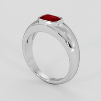 0.93 Ct. Ruby Ring, Silver 2