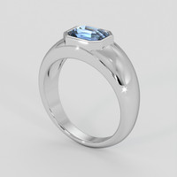 2.08 Ct. Blue Sapphire Ring, Silver 2
