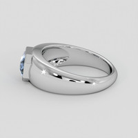 2.08 Ct. Blue Sapphire Ring, Silver 4