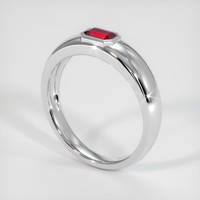 0.71 Ct. Ruby Ring, 14K White Gold 2