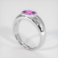 0.84 Ct. Sapphire Ring, 14K White Gold 2