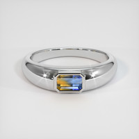 0.82 Ct. Sapphire Ring, 14K White Gold 1