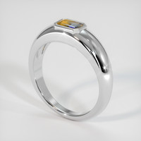 0.82 Ct. Sapphire Ring, 14K White Gold 2