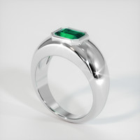 1.18 Ct. Emerald Ring, 18K White Gold 2