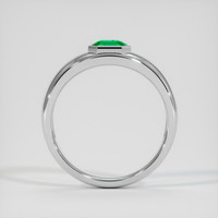 1.00 Ct. Emerald Ring, 18K White Gold 3