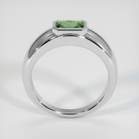 0.87 Ct. Green Sapphire Ring, 18K White Gold 3